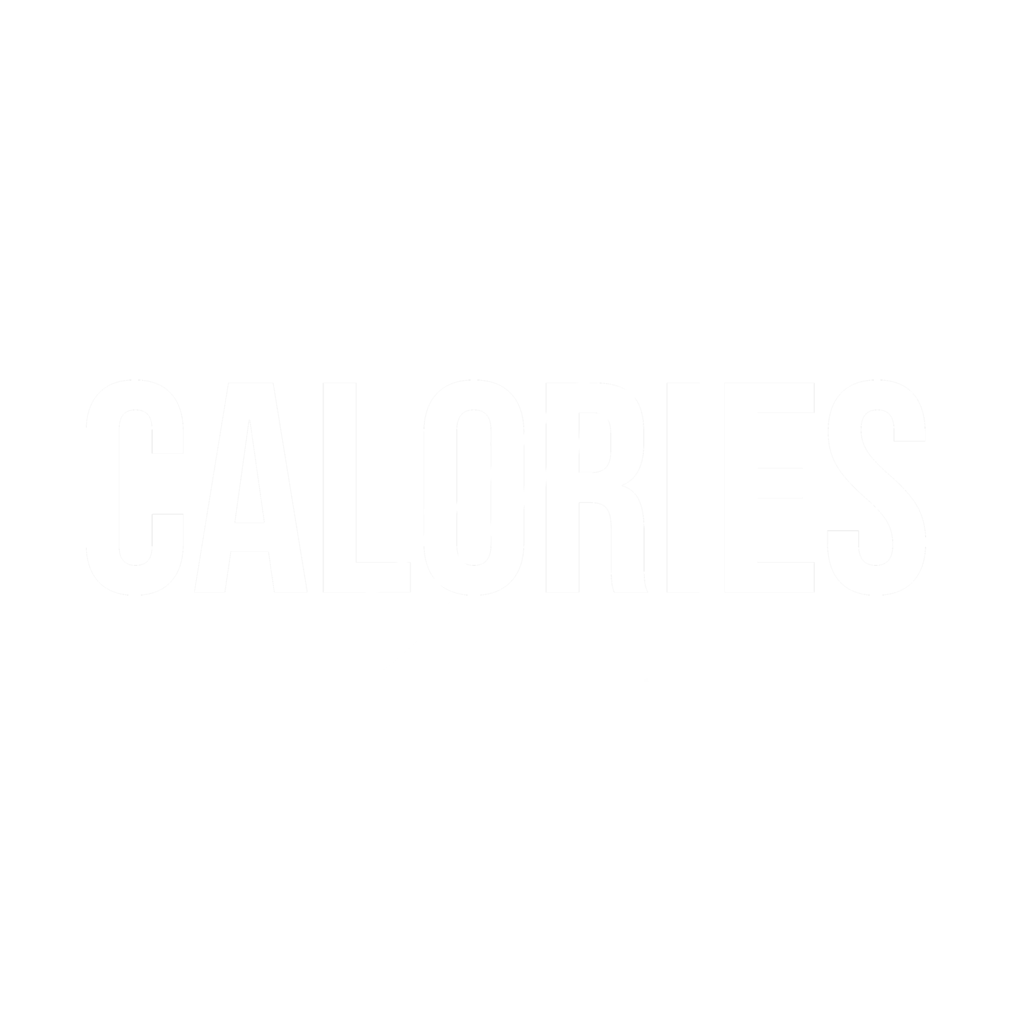 No calories icon with the word calories crossed out