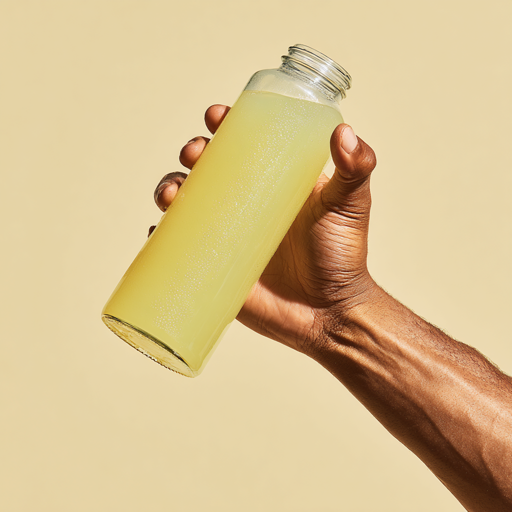 Glass of citrus drink with lemon